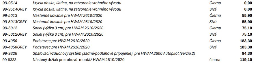 HWAM - 2610/2620 - 1